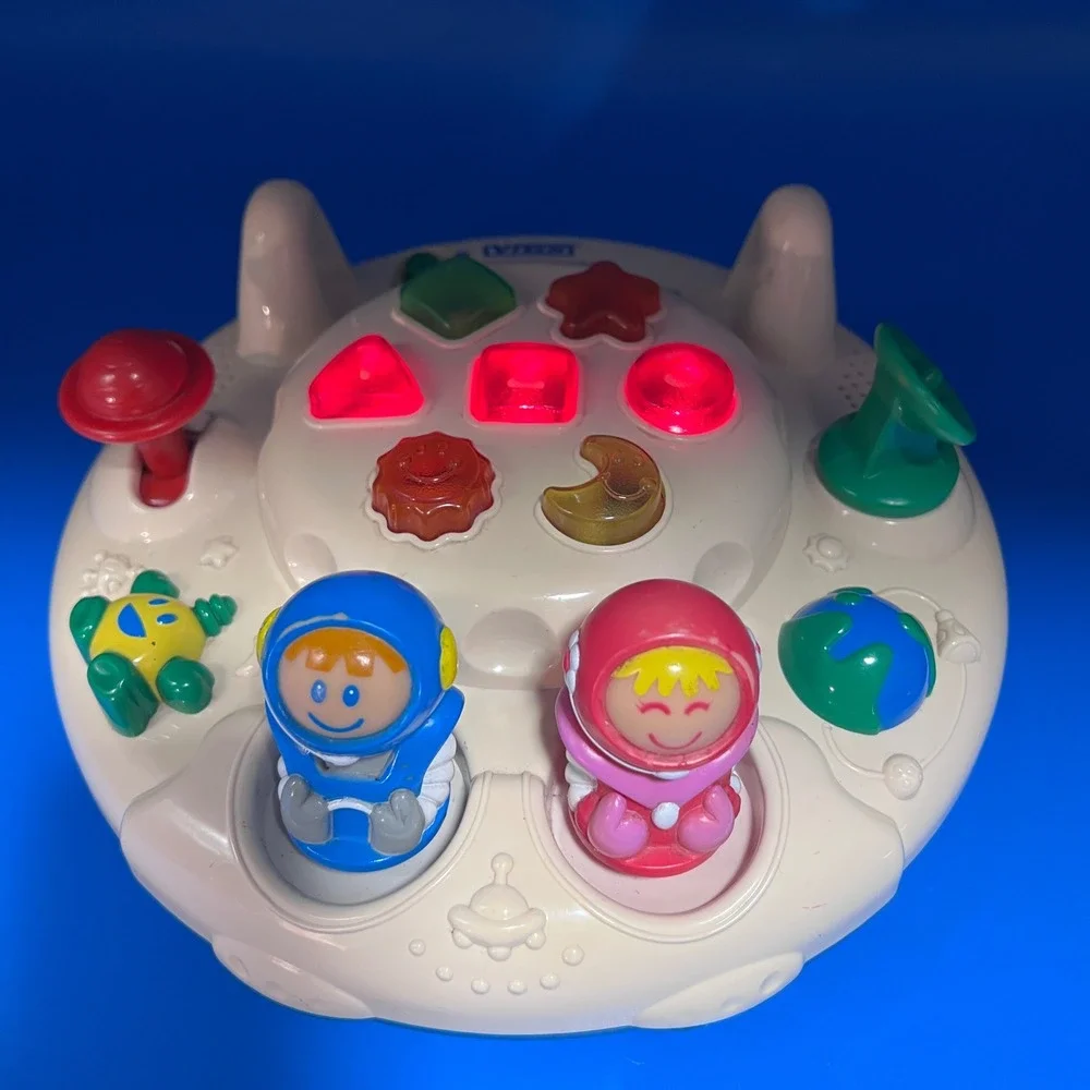 Vtech Little Smart Magic Lights Space Station Toy Music Shapes 1990s WORKS